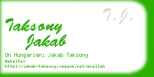 taksony jakab business card
